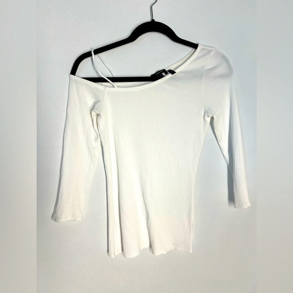Theory Off-Shoulder Ribbed Top - Picture 2 of 5
